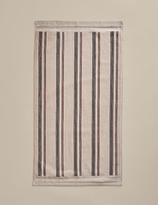 Pure Cotton Striped Velour Towel - JP