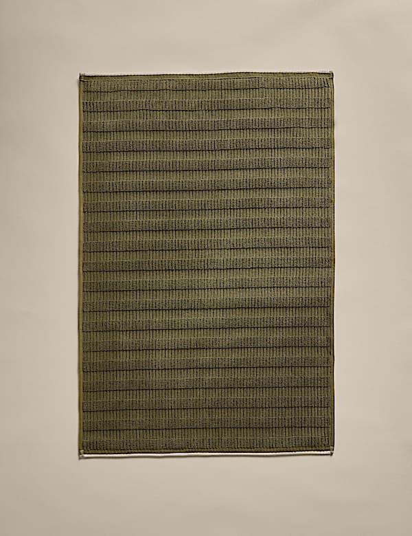 Pure Cotton Contrast Trim Bathmat - HU