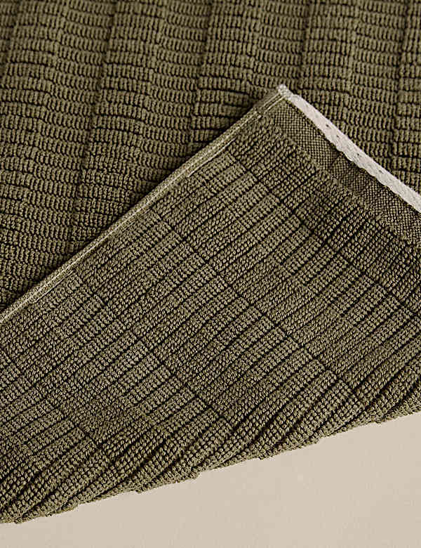 Pure Cotton Contrast Trim Bathmat - HU