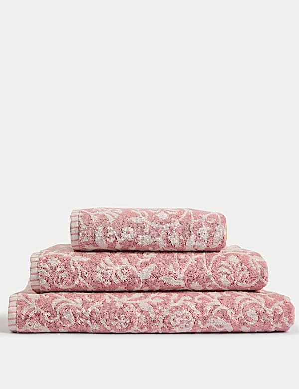 Pure Cotton Woodblock Floral Towel - RO