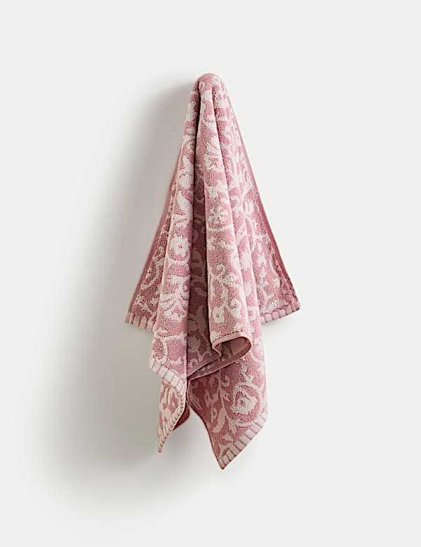 Pure Cotton Woodblock Floral Towel - RO