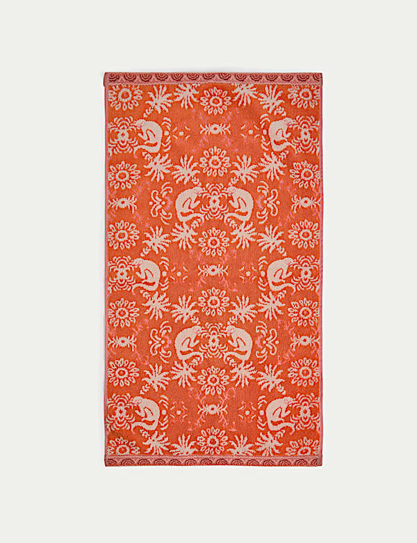 Ručn&iacute;k z čist&eacute; bavlny s motivem opice - CZ