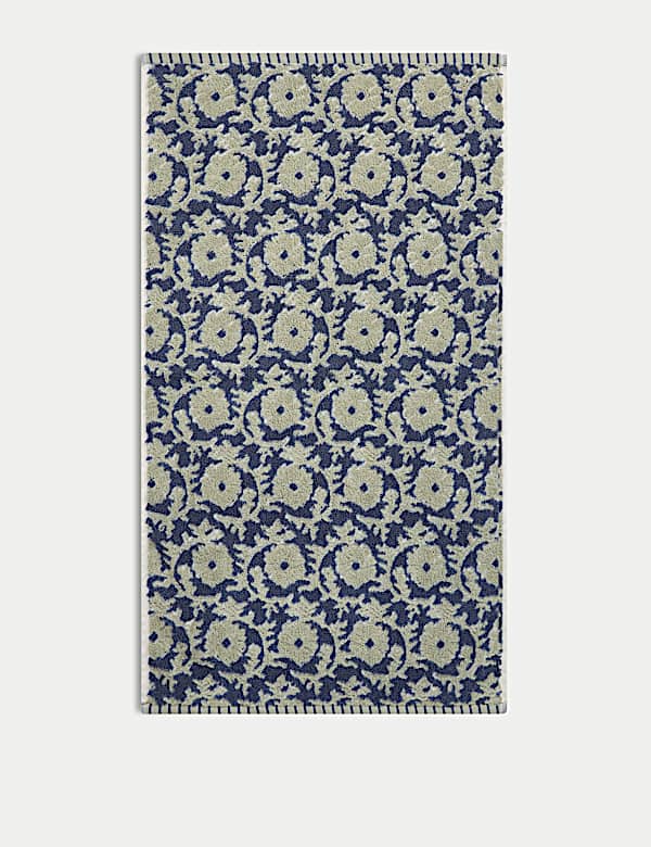 Pure Cotton Silhouette Floral Towel - PT