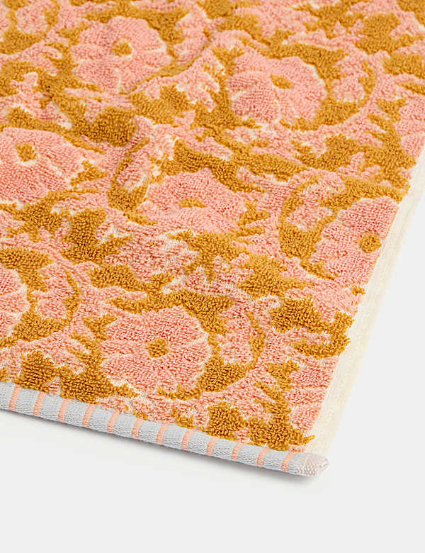 Pure Cotton Silhouette Floral Towel - AU