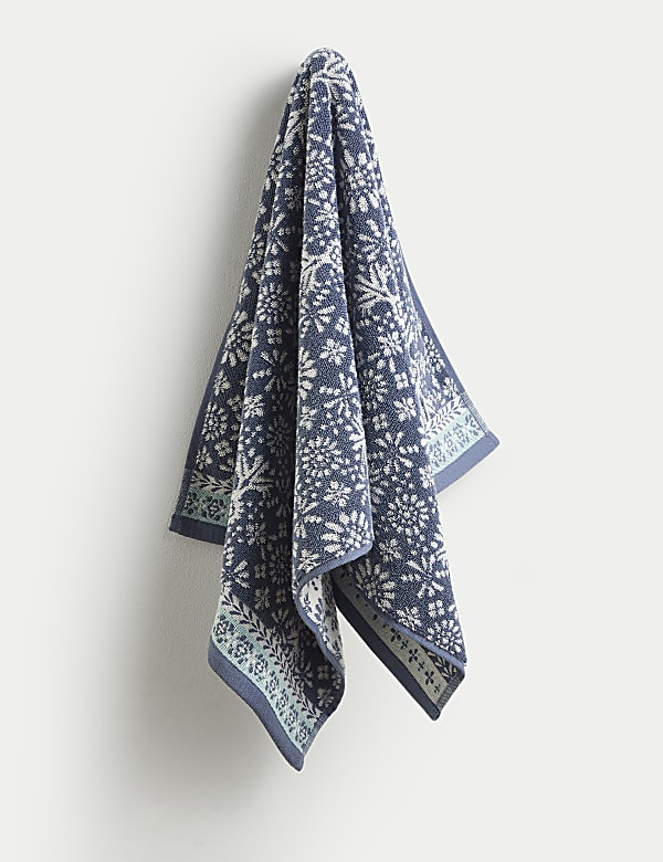 Serviette 100 % coton à motif géométrique décoratif - FR