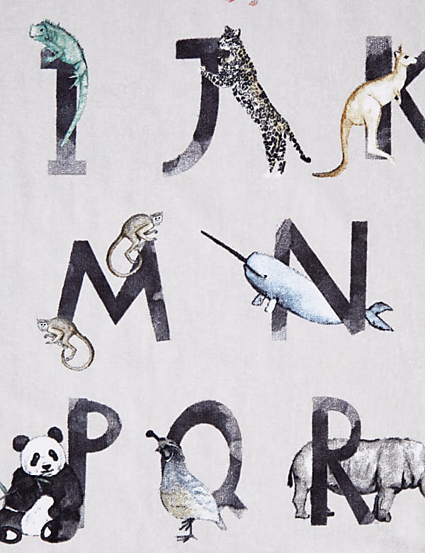 Pure Cotton Alphabet Printed Bath Towel - RS