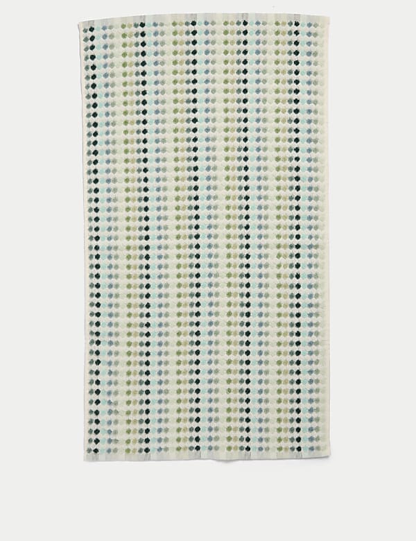 Serviette 100 % coton à pois et à rayures - FR