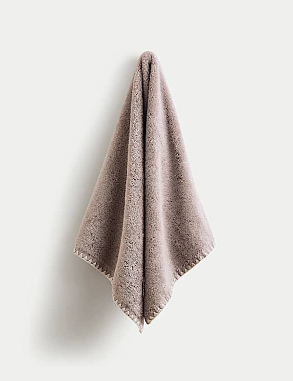 Handdoek van zuiver katoen met festonneersteek - BE