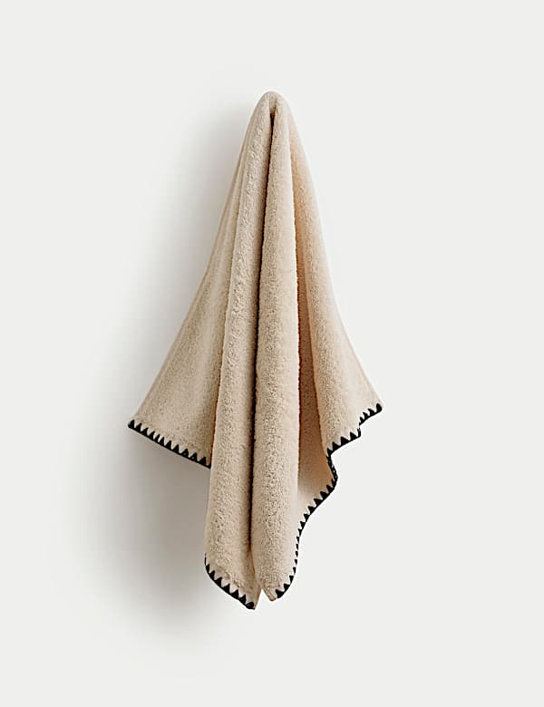 Pure Cotton Blanket Stitch Towel - FR