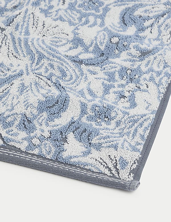 Serviette 100 % coton fleuri - FR