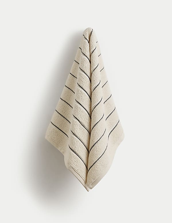 Pure Cotton Textured Striped Towel - KG