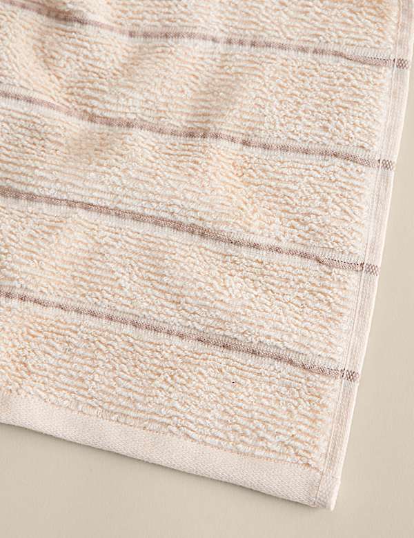Pure Cotton Textured Striped Towel - CZ