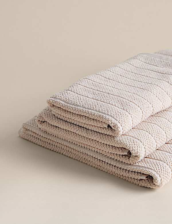 Pure Cotton Popcorn Stripe Towel - BE