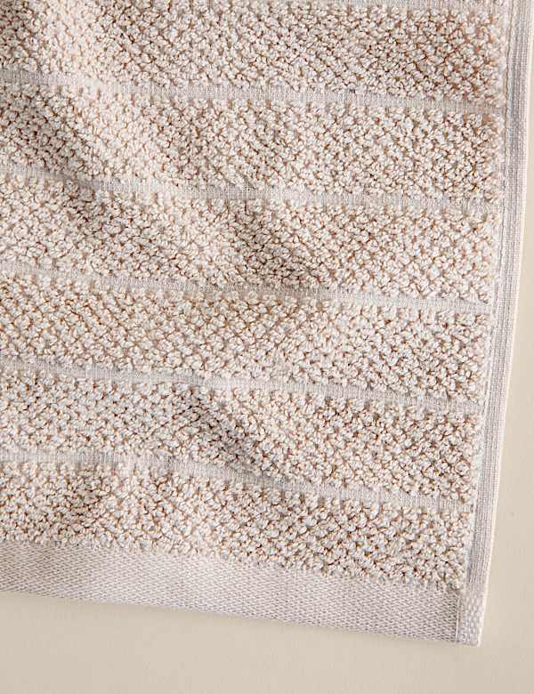 Pure Cotton Popcorn Stripe Towel - BE