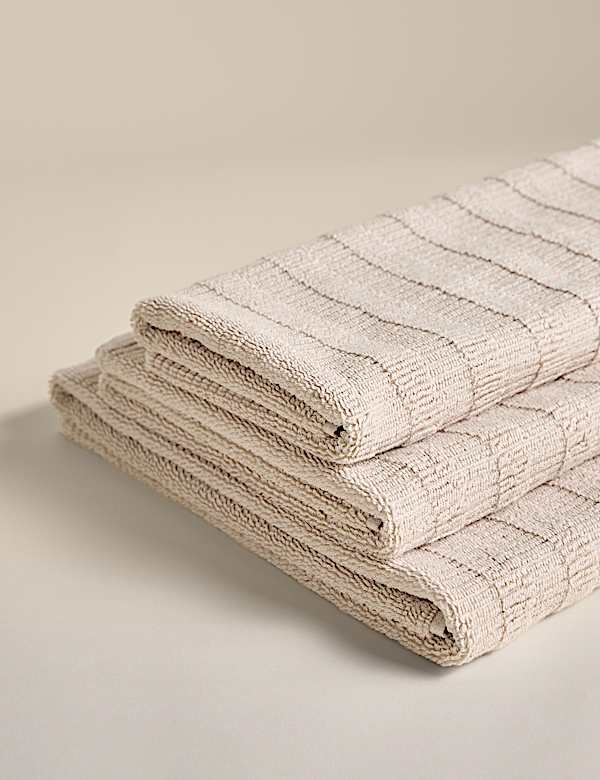 Pure Cotton Textured Contrast Trim Towel - IL