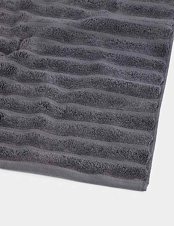 Pure Cotton Super Plush Ribbed Bath Towel - GR