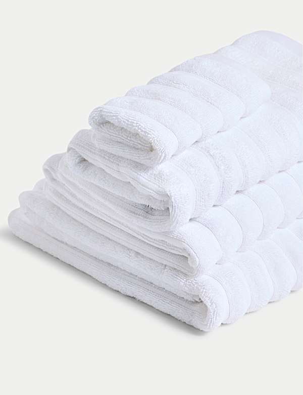 Pure Cotton Super Plush Ribbed Bath Towel - CH