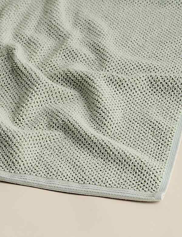 Pure Cotton Rice Weave Bath Towel - JE