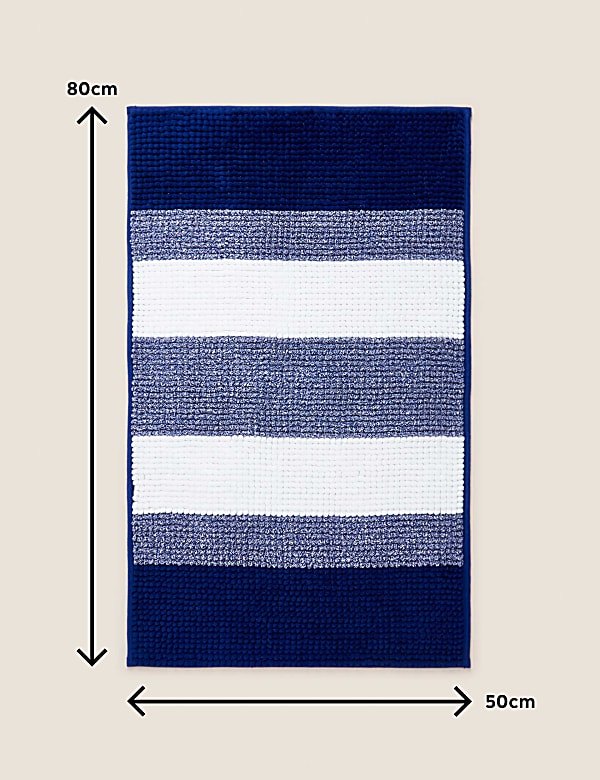 Bobble Striped Bath Mat