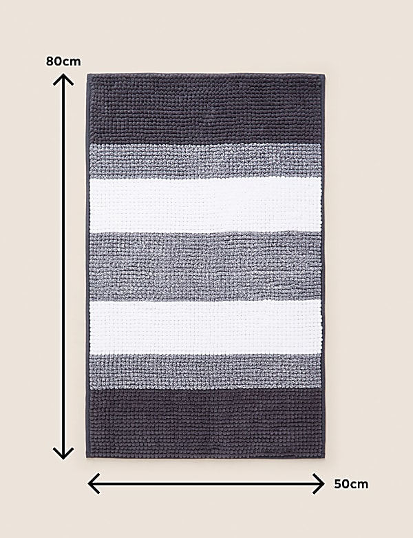 Bobble Striped Bath Mat