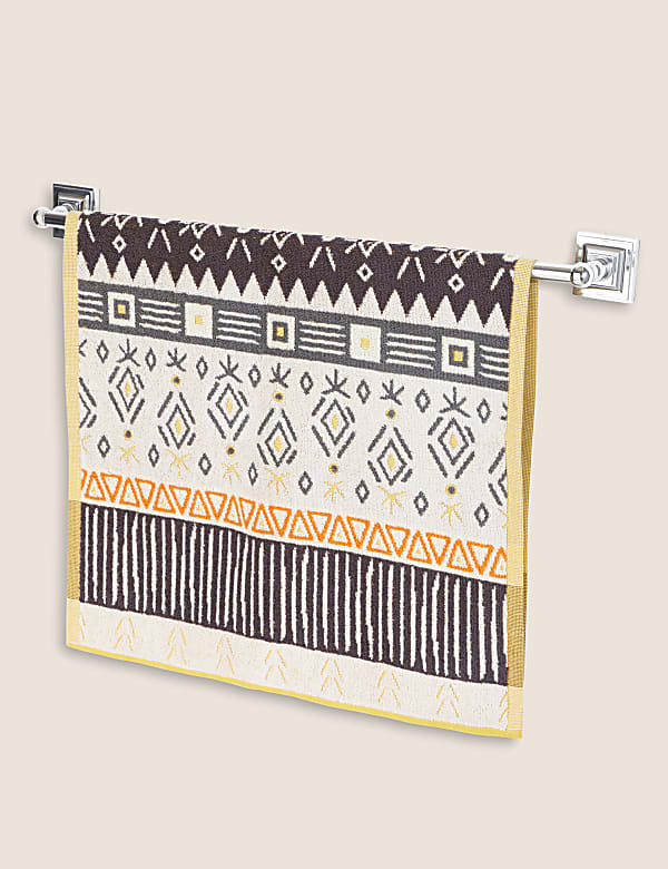 Pure Cotton Geometric Towel