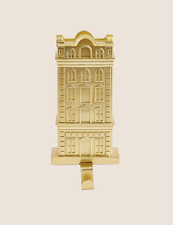 Gold Townhouse Stocking Holder