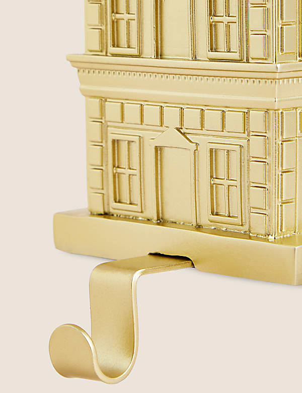 Gold Townhouse Stocking Holder