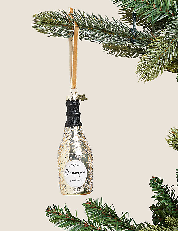 Gold Champagne Hanging Decoration - US