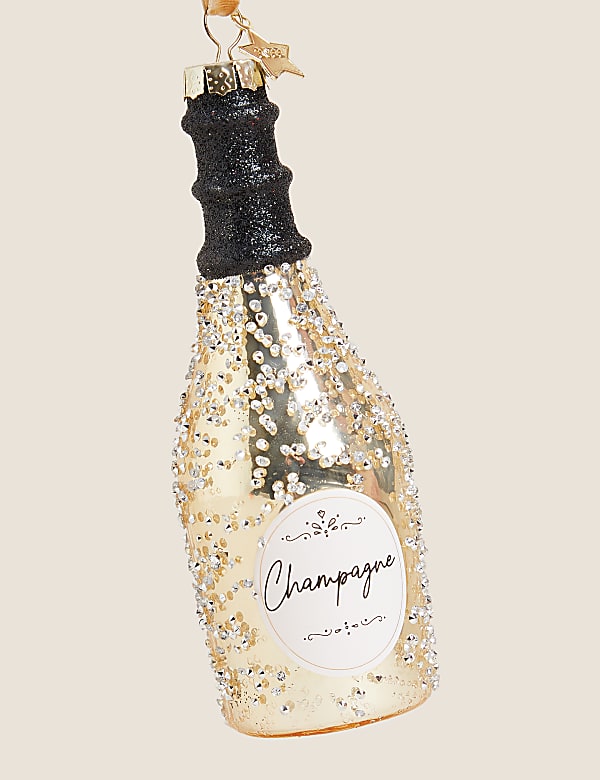 Gold Champagne Hanging Decoration - RS