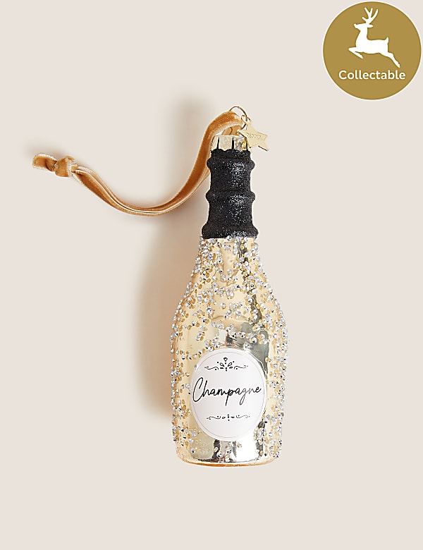 Gold Champagne Hanging Decoration - RS