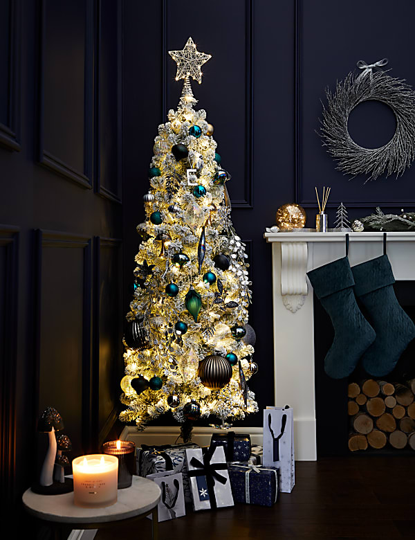 Small Silver Glitter Wire Tree - IS