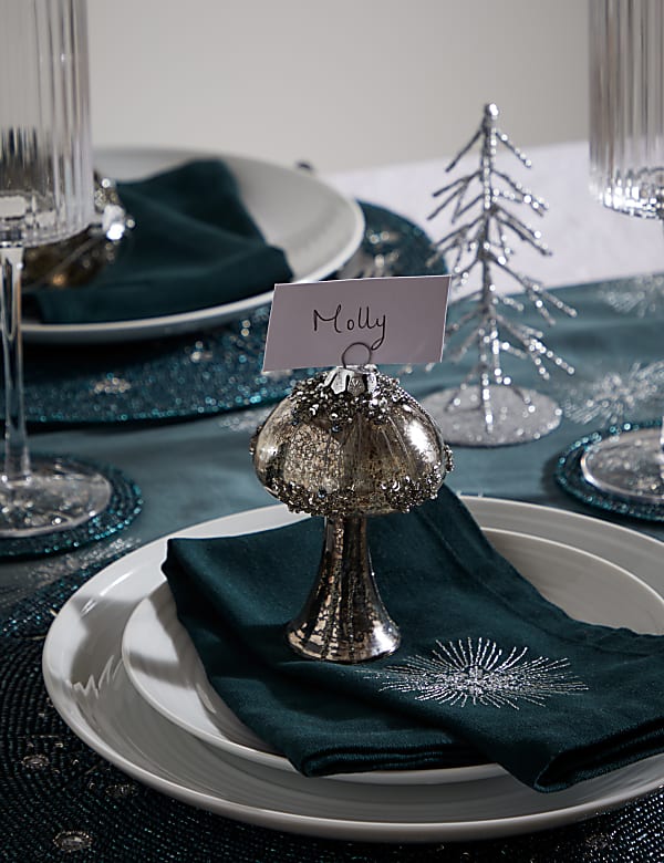 Small Silver Glitter Wire Tree - IS