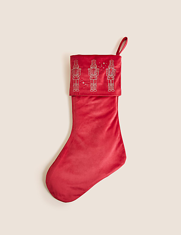 Red Velvet Nutcracker Stocking