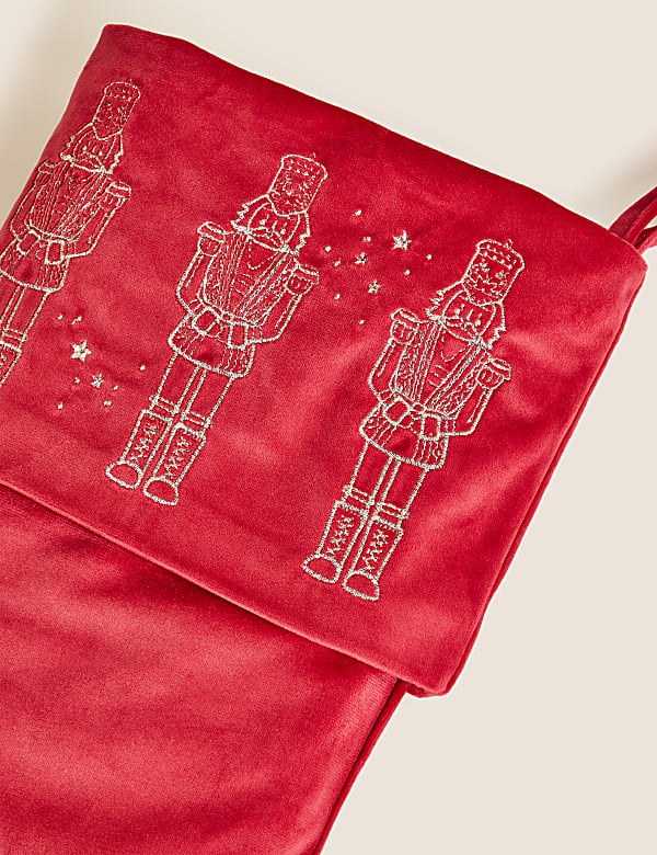 Red Velvet Nutcracker Stocking