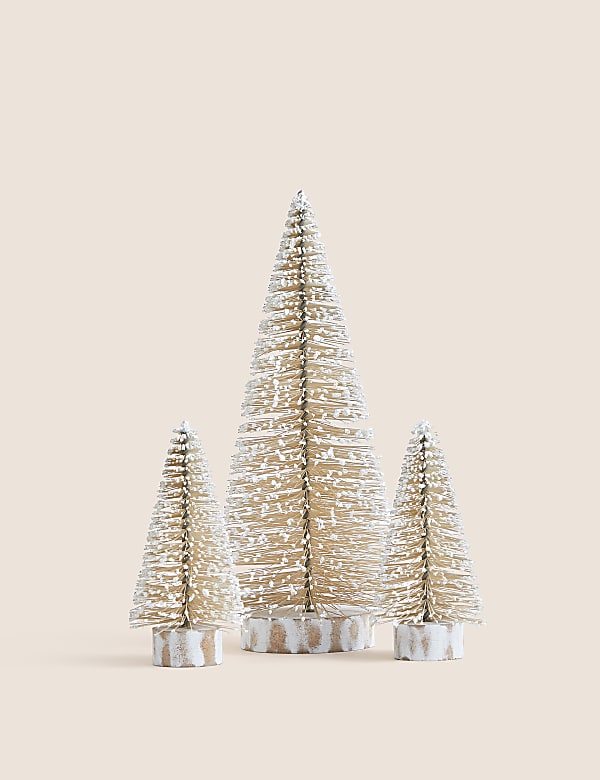 3pk Glitter Christmas Tree Decorations - MX