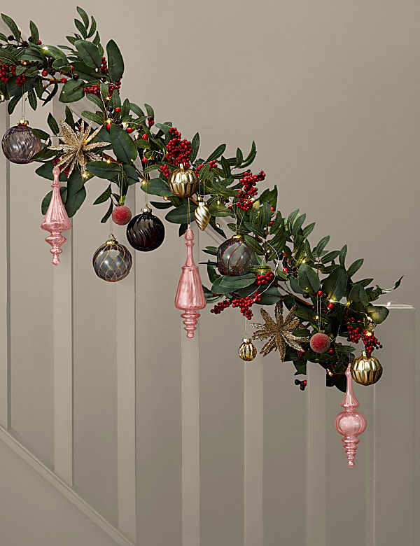 6pk Frosted Fruit Baubles