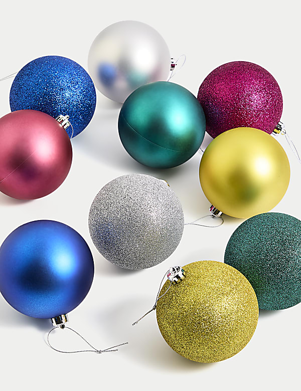 10pk Oversized Baubles