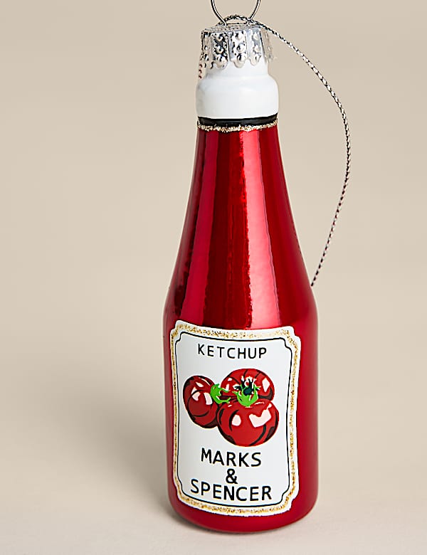Ketchup Bottle Glass Decoration - NZ