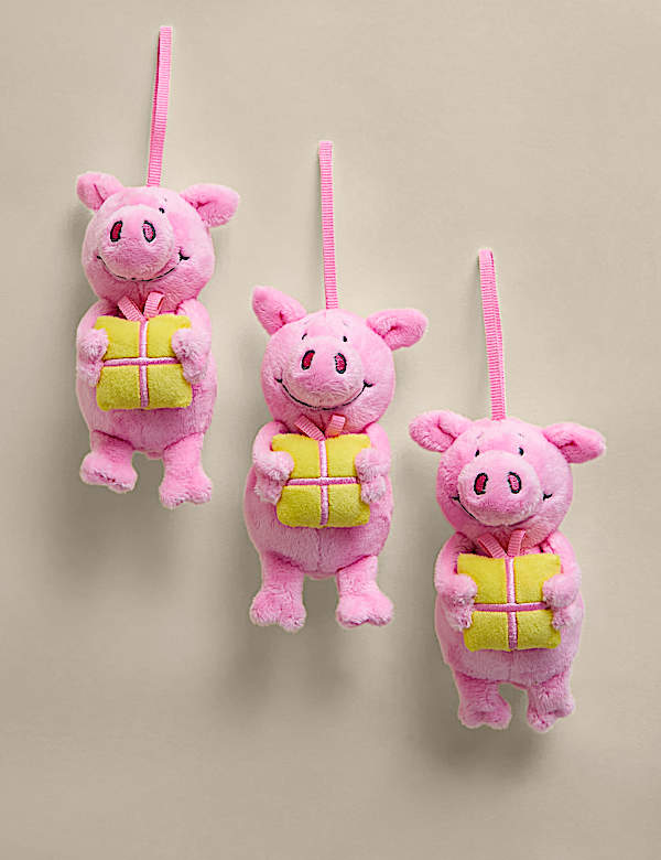 3pk Percy Pig&trade; Birthday Plushie Decorations - CA