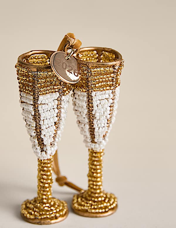 Beaded Appliqu&eacute; Hanging Engagement Decoration - BN
