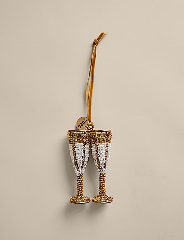 Beaded Appliqu&eacute; Hanging Engagement Decoration - BN