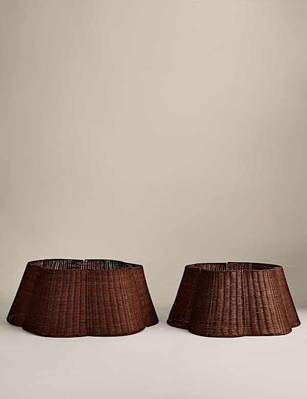 Scallop Rattan Tree Skirt - CH