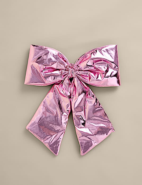 Pink Metallic Hanging Bow Decoration - AU