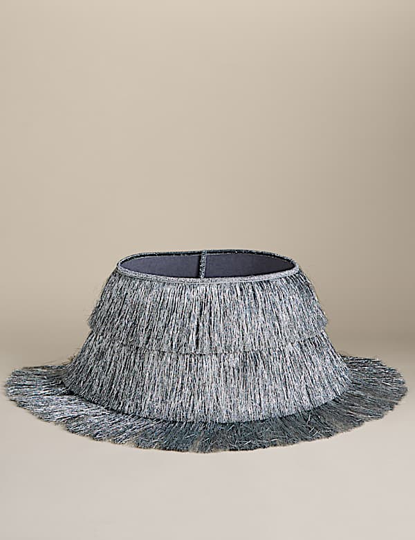 Textured Tinsel Tree Skirt - ID
