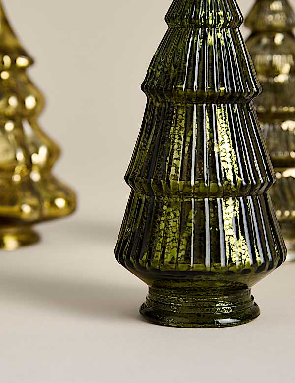 Lot de 3 d&eacute;corations lumineuses petit sapin - CH