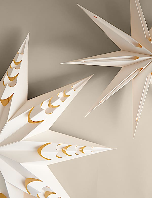 2 Pack Paper Cut-Out Hanging Star Decorations - JE