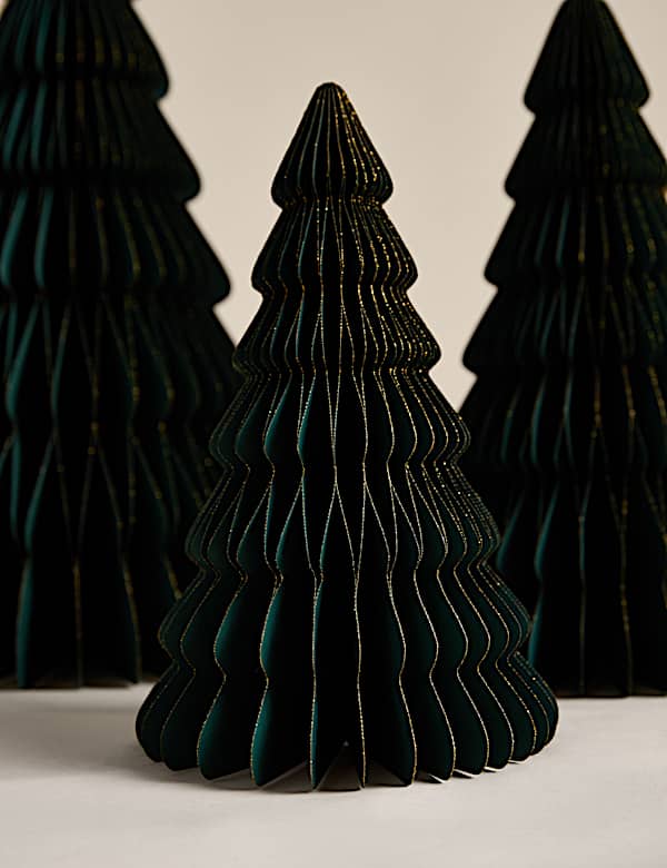 Lot de 3 d&eacute;corations pour sapin en papier - CH