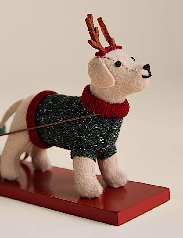 Felt Labrador Gifts Sleigh Decoration - CH