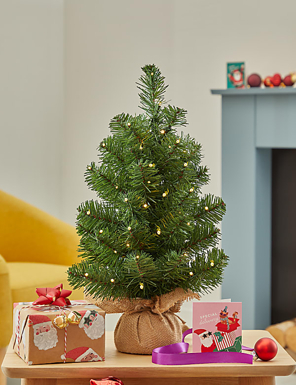 Choinka świerkowa z lampkami 46 cm - PL