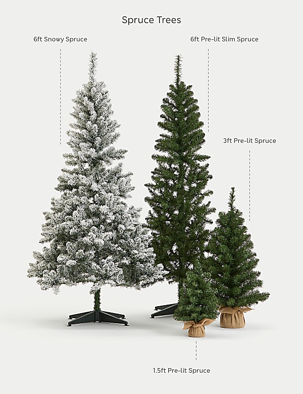 6ft Snowy Spruce Christmas Tree